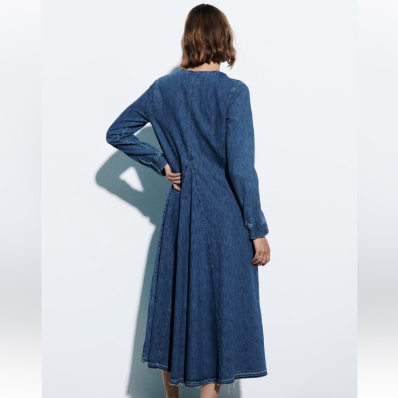 NWT Zara Long Denim Dress - 5216/052 - Picture 9 of 16